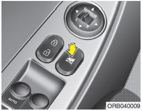 Hyundai Accent: Power windows. Power window lock button