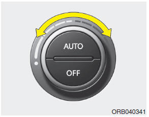 Hyundai Accent: Manual heating and air conditioning. Temperature control