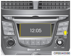 Hyundai Accent: Digital clock. WARNING