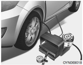 Hyundai Accent: Introduction. With the Tire Mobility Kit you stay mobile even after experiencing a tire puncture.