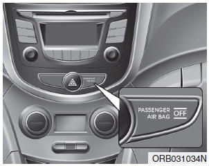 Hyundai Accent: Occupant detection system. Your vehicle is equipped with an occupant detection system in the front passenger's