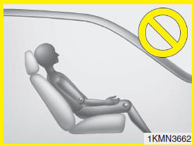 Hyundai Accent: Main components of occupant detection system. - Never excessively recline the front passenger seatback.