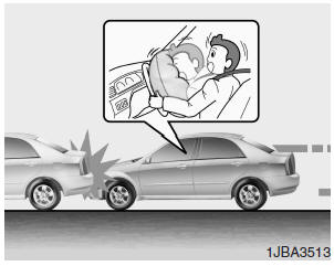 Hyundai Accent: Curtain air bag. Air bag inflation conditions