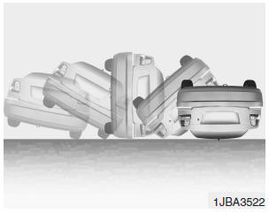 Hyundai Accent: Curtain air bag. Front air bags may not inflate in rollover accidents because air bag deployment