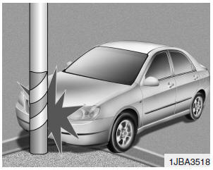 Hyundai Accent: Curtain air bag. Air bags may not inflate if the vehicle collides with objects such as utility