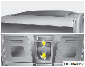 Hyundai Accent: Tilting the sunroof. To open the sunroof