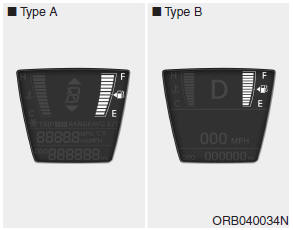 Hyundai Accent: Gauges. Fuel gauge