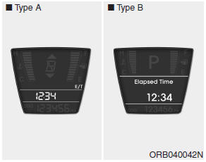 Hyundai Accent: Gauges. Elapsed time