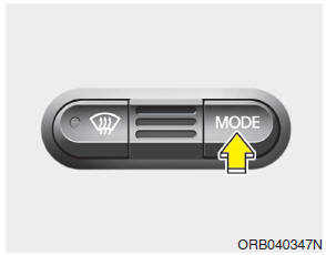 Hyundai Accent: Manual heating and air conditioning. Mode selection