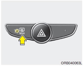 Hyundai Accent: Rear window defroster. The defroster heats the window to remove frost, fog and thin ice from the rear