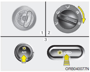 Hyundai Accent: Defogging logic. Manual climate control system