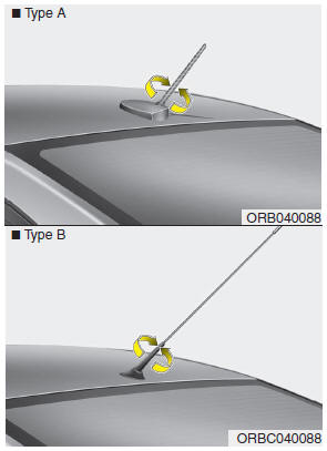 Hyundai Accent: Antenna. Roof antenna