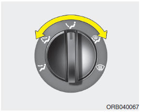 Hyundai Accent: Heating and air conditioning. Mode selection