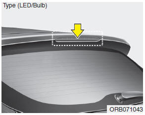 Hyundai Accent: High mounted stop light bulb replacement. 5 Door