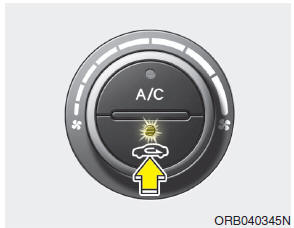 Hyundai Accent: Manual heating and air conditioning. Air intake control
